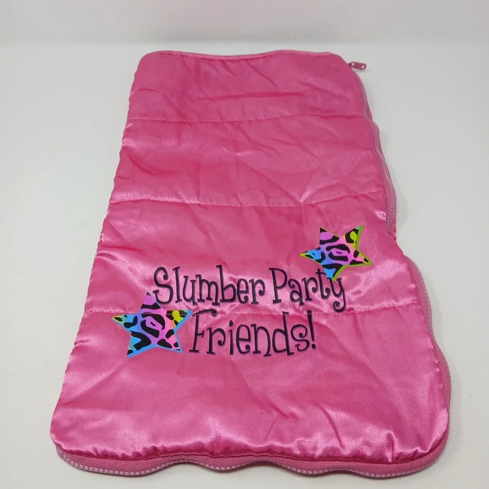 Build A‎ Bear Workshop Slumber Party Satin Pink Reversible Leopard Sleeping Bag